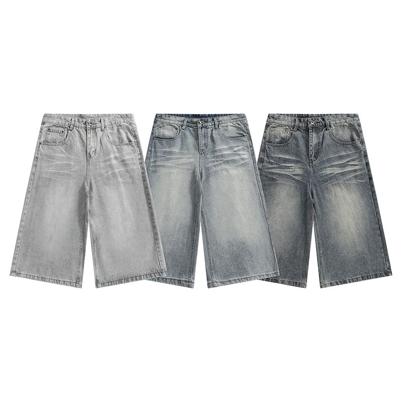 실사 2026 여름 새로운 아메리칸 레트로 고양이 반드시 루즈핏 와이드 레그 팬츠 다용도 도루 센스 스트레이트 7 점 청바지