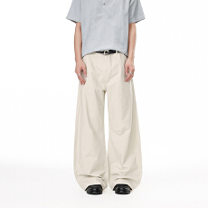 美式复古弯刀休闲裤男女中性款直筒宽松工装百搭小众阔腿拖地裤