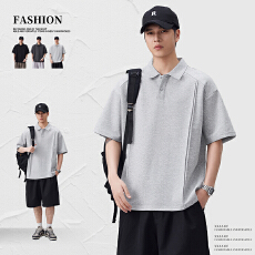 实拍2026夏季新品polo衫男士休闲短袖简约百搭翻领T恤