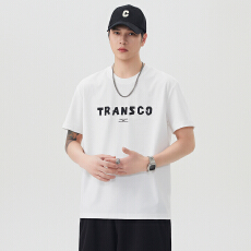 批发实拍2026夏季新款美式短袖t恤男潮牌印花百搭圆领半袖体恤