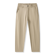 批发实拍2026夏季新款棉涤九分轻<b class='q'>商务</b><b class='q'>休闲</b>裤男宽松百搭半松紧腰裤子