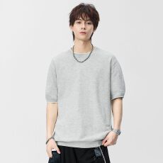批发老钱风亚麻短袖<b class='q'>T</b><b class='q'>恤</b>男士圆领2026夏季新款百搭潮流爆款简约日系<b class='q'>t</b><b class='q'>恤</b>