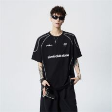 批发实拍夏季新款短袖T恤男冰感速干功能型防晒排汗宽松<b class='q'>潮</b>流百搭短袖t