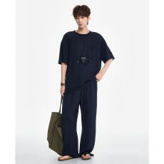 批发实拍2026夏季新款条纹百搭简约上衣男圆领大气舒适休闲短袖T恤