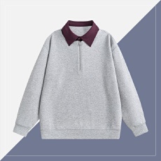 批发实拍秋冬季新品假两件撞色翻领半拉链卫衣潮牌美式<b class='q'>休闲</b>宽松上衣