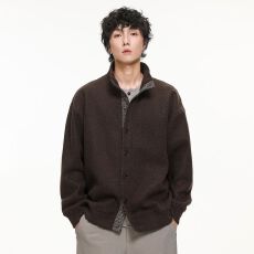 批发实拍<b class='q'>秋</b>冬立领拉链开衫卫衣男士外套夹克美式潮流重磅休闲百搭上衣