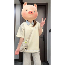 批发官图220克曼巴棉短袖<b class='q'>t</b><b class='q'>恤</b>女装夏新款刺绣花撞色宽松POLO领上衣