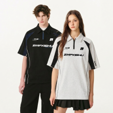 批发官图220克珠地空气层短袖<b class='q'>t</b><b class='q'>恤</b>女装夏季新款中长宽松POLO领上衣