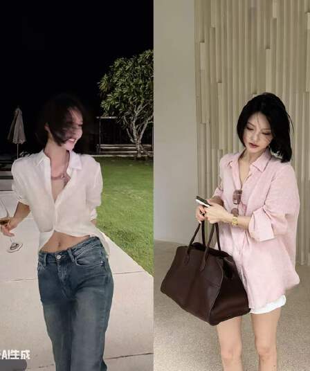 소금 부서 남자 친구 셔츠 100 일 嘫 아마 긴팔 폴로 칼라 느긋한 바람 셔츠