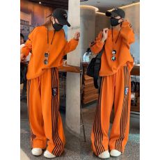 批发高端欧货<b class='q'>运动服</b>套装女2026年春季<b class='q'>韩版</b>宽松慵懒风卫衣阔腿裤两件套