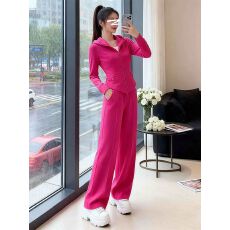 批发欧洲站连帽<b class='q'>卫衣</b>休闲时尚<b class='q'>套装</b><b class='q'>女</b>2026春秋冬新款洋气减龄外套两件套