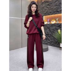 批发2026秋季新款欧货女装休闲<b class='q'>运动服</b>套装宽松<b class='q'>显瘦</b>长袖卫衣卫裤两件套