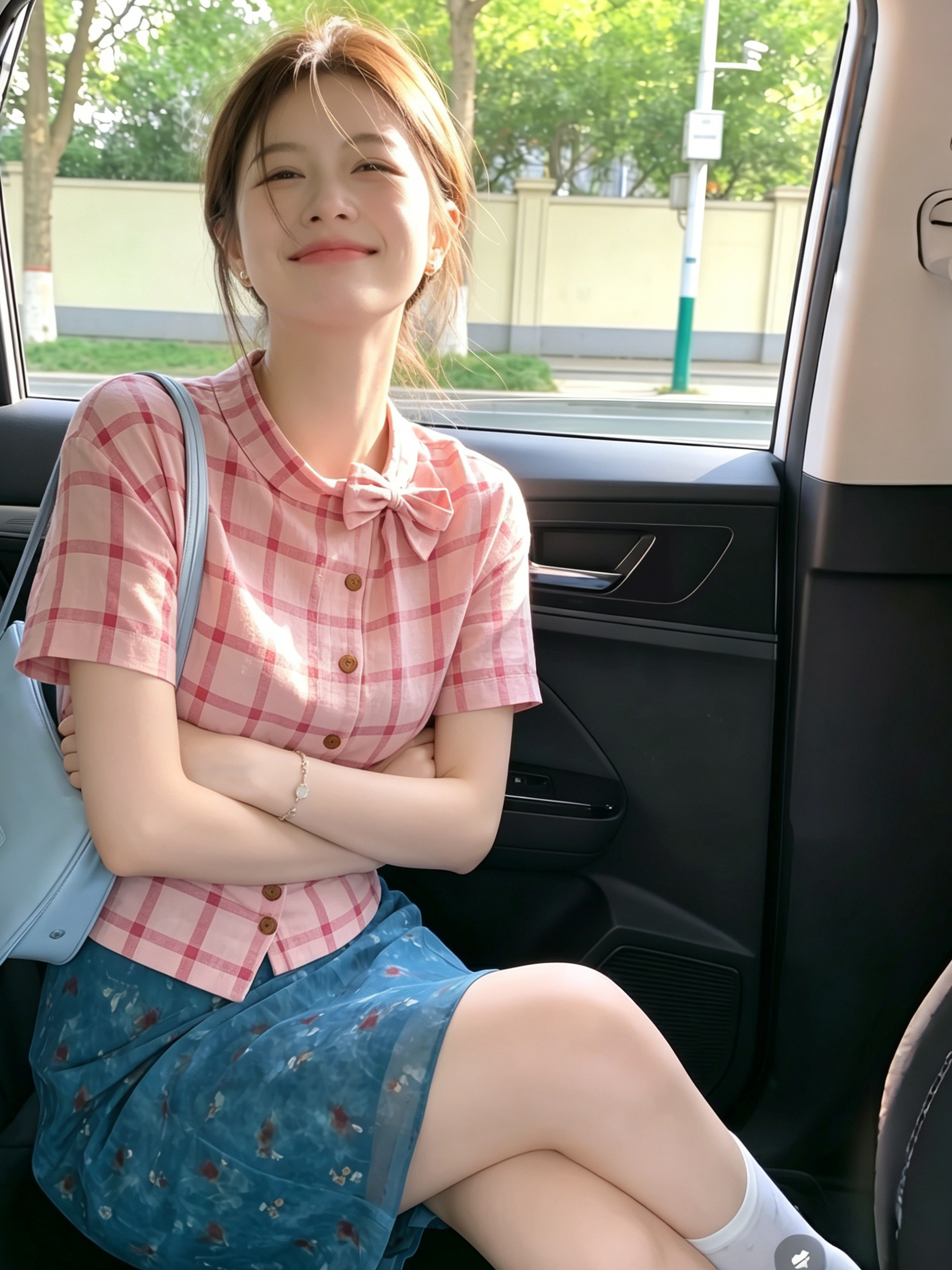 도파민 달콤한 자매 바람 핑크색 체크무늬 민소매 여성 셔츠 2026 새로운 여름 프랑스식 사소한 그레이트 봐. 의류