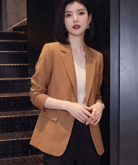 출퇴근 고급 센스 커피 색상 정장 오픈 가디건 여성 코트 2026 가을 새로운 품격 루즈핏 다용도 슬림해 보이는 맨위