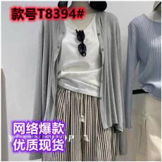 批发天猫抖音质量 宽松慵懒风<b class='q'>V领</b>长袖开衫外套女ins