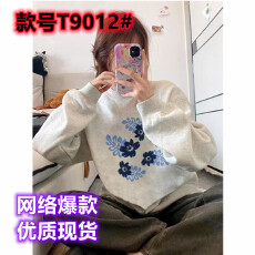 批发秋冬新款美式高街加绒长袖印花<b class='q'>卫衣</b>慵懒风宽松设计感独特内搭