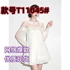 批发2026年秋季新款女装少女感<b class='q'>连衣裙</b>娃娃领泡泡宽松廓形出片<b class='q'>连衣裙</b>女
