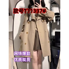 批发黑色风衣外套女2026春秋新款中长款小个子穿搭英伦风今年流行大衣