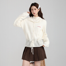 批发实拍实价韩系翻领针织打底<b class='q'>开衫</b><b class='q'>长袖</b>毛衣女秋冬季刺绣外套内搭上衣