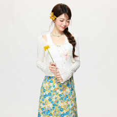 批发实拍实价防晒针织<b class='q'>开衫</b>女春季新款外搭披肩坎肩显瘦短款外套上衣