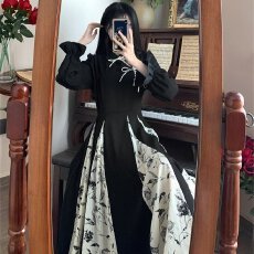 批发秋季新中式国风女装改良旗袍连衣裙2026高级感收腰显瘦小个子长裙