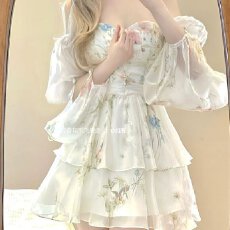 批发【雪纺面料+里布打揽】秋甜美2026新款显瘦网纱气质性感辣妹短裙