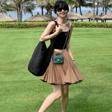批发粉色韩版小众波点a字<b class='q'>半身裙</b>女2026夏季新款设计感高腰小个子短裙