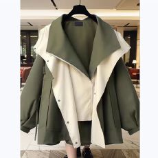 批发外贸原单出口***专柜尾单收腰中长款风衣韩版高级女装春秋装外套