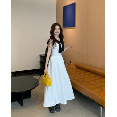 批发两件套 法式温柔风白色<b class='q'>吊带</b><b class='q'>连衣裙</b>子女一整套装长裙