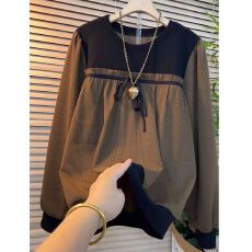 批发原版做工<b class='q'>大码</b><b class='q'>女装</b>2024秋款上衣女长袖宽松显瘦胖MM洋气独特别致