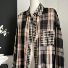 批发复古防晒<b class='q'>衬衫</b>外套女春秋格子<b class='q'>衬衣</b>2025秋季韩系慵懒风休闲宽松上衣