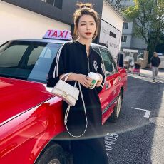 批发大码胖MM字母拉链收腰<b class='q'>中长款</b>连衣裙女秋冬季新款休闲时尚<b class='q'>卫衣</b>裙潮