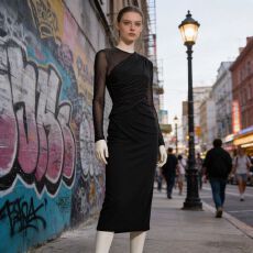 批发2026秋冬装新款复古女装法式性感网纱显瘦包臀<b class='q'>连衣裙</b>内搭打底裙潮