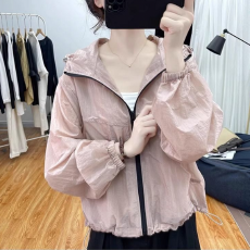 批发<b class='q'>夏</b>装时尚设计感薄款防晒衣女宽松开衫上衣2025港风防紫外线薄外套