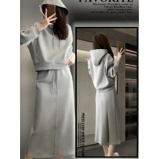 批发休闲<b class='q'>运动</b>套装<b class='q'>显瘦</b>两件套高级减龄时尚连帽女半身裙春秋卫衣