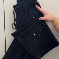 批发2026亮闪闪直筒<b class='q'>裤</b>夏季休闲<b class='q'>裤</b><b class='q'>气质</b>百搭时尚减龄高腰显瘦女休闲长<b class='q'>裤</b>