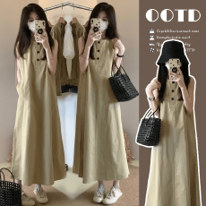 批发慵懒风休闲2026新款爆款宽松气质无袖显瘦<b class='q'>背心</b>长裙夏季裙子连衣裙