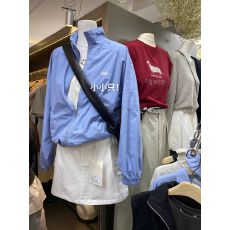 批发蓝色显小只外套拉链防晒衣2026<b class='q'>春</b>夏轻薄女蓝色显小只外套