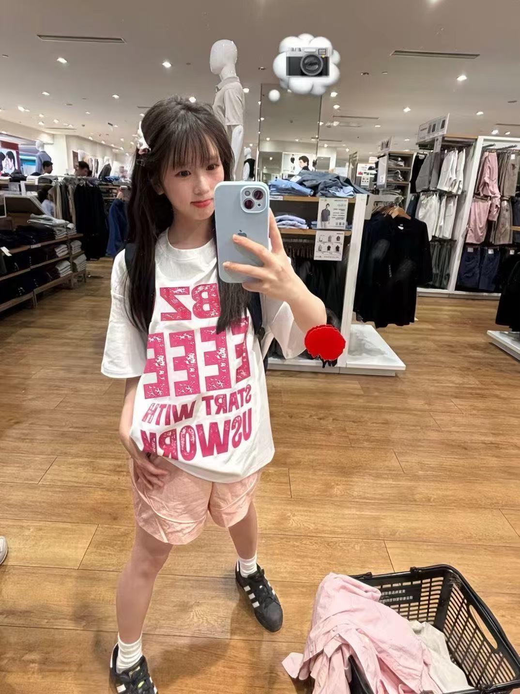 21 순면 면 빗질하다 닫기 라운드 넥 프린트 반팔 티셔츠 여성