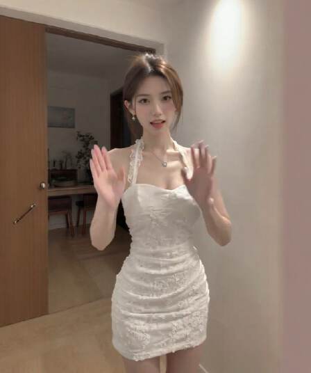 순수한 욕망 착용 가져 가라. 고유 한 슈퍼 잘 생긴 ~ 중 행침 목 몸매 가꾸기 타이트 스커트 미니 스커트 휴가 바람 슬립 드레스 2026 여름