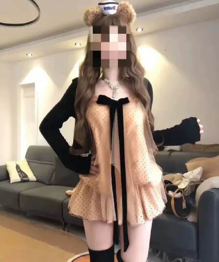 빅 사이즈 통통한 여동생 순수한 욕망 바람 나비 매듭 행침 목 도트 무늬 슬립 맨위 여성 오픈 가디건 2026 봄 아름다운 세트