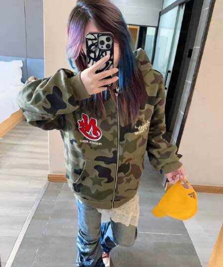 얇은 스타일 인사이드 펌프 백금 지퍼 이후 패키지 칼라 순수한 Mianhua 면 복합 후드티 여성