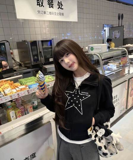 후아 면 복합 레트로 별 프린트 스탠드 칼라 오픈 가디건 후드티 달콤한 차가운 캐주얼 기초 재킷 여성