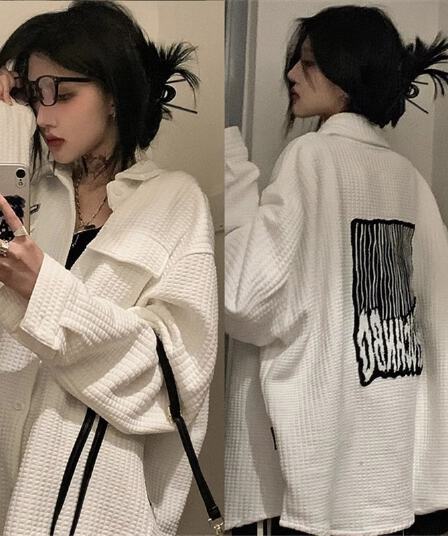 원본 것 새로운 가을 전단 표준 광저우 열세 개 vibe 후드티 여성 가을 oversize 여성 코트