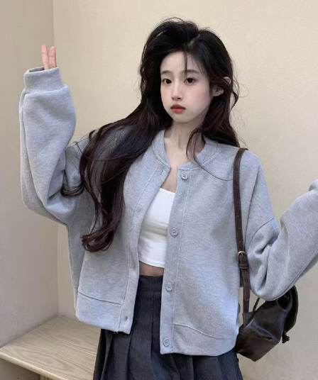 남자 바 면 새로운 단추 패션 트렌드 디자이너 섹션 재킷 남녀 다용도 루즈핏 캐주얼 야구 유니폼