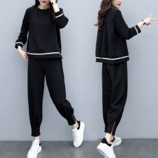 批发2026春夏新款韩版宽松显瘦时尚流行套装女<b class='q'>休闲</b><b class='q'>小脚裤</b>洋气两件套潮