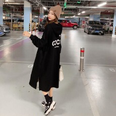 批发<b class='q'>牛奶</b><b class='q'>丝</b>复合贝贝绒有口袋秋冬季加绒带帽卫衣裙法式慵懒风<b class='q'>连衣裙</b>