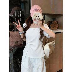 批发40支棉【92棉8氨纶】200斤大码女装<b class='q'>胖</b><b class='q'>MM</b>夏季新款方领短袖T恤上衣