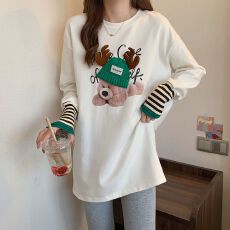 批发【德绒】胖mm<b class='q'>大码</b><b class='q'>女装</b>秋冬长袖T恤加绒打底衫上衣200斤