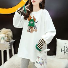 批发【1*1德绒】胖mm<b class='q'>大码</b><b class='q'>女装</b>秋冬长袖T恤加绒打底衫上衣200斤